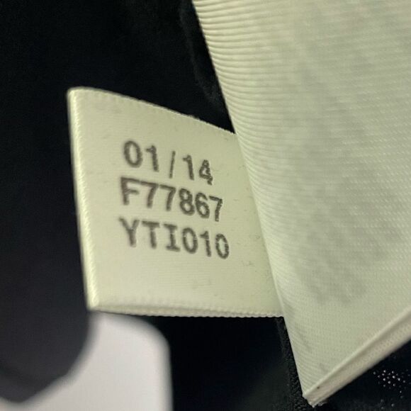 Adidas Black Ruffle Logo Blouson Mini Casual Tee Shirt Dress Drawstring Waist - Picture 7 of 10